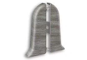 Торцевая заглушка (пара) для плинтуса Идеал Классик-70, К-П70-Тп 210 Дуб пепельный, 70 мм