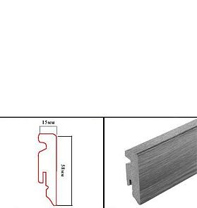 Плинтус МДФ Cezar ламинированный 15х58 M001 Белый, 1 м.п.