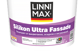 Краска водно-дисперсионная фасадная Linnimax Silicon Ultra Fassade матовая, база 1