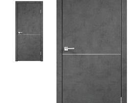 Межкомнатная дверь Velldoris Экошпон TECHNO М1 цвет Муар темно-серый