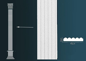 Пилястра Перфект D1505 450х2400х40 мм