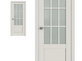 Межкомнатная дверь Profil Doors экошпон серия U 104U Дарк Вайт полотно со стеклом матовым