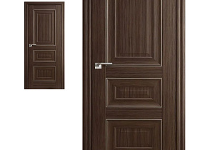 Межкомнатная дверь Profil Doors экошпон серия X 25X Натвуд Натинга глухое полотно (молдинг серебро)