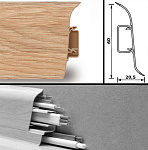 Напольный плинтус из пвх 22х49 мм с сертификацией кабельного канала