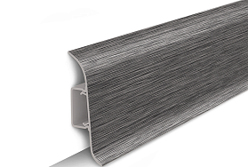 Напольный плинтус Идеал Классик К-П55п (пластиковый с кабель-каналом) 187 Алюминий темный, 2200мм/55мм/22мм, 1 м.п.