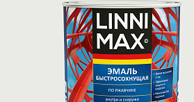 Грунт-эмаль быстросохнущая по ржавчине Linnimax для внутренних и наружных работ, RAL 9003 (белый)