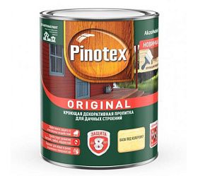 Кроющая декоративная пропитка для дачных строений Pinotex Original CLR (0,84л)