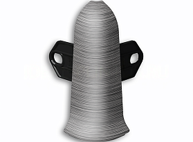 Угол наружный для плинтуса Идеал Классик-70, К-П70-Нк 187 Алюминий темный, 70 мм