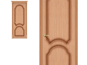 Межкомнатная дверь из шпона файн-лайн Браво Соната Ф-01 Дуб, глухое полотно
