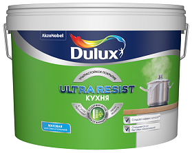 Ультрастойкая матовая краска для стен и потолков Dulux Ultra Resist BW кухня (2,5л)