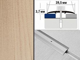 Порог декорированный полукруглый А5 39,5х3,7 мм Сосна