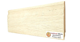 Плинтус МДФ TeckWood фигурный 100х16мм Дуб Арктика, 1 м.п.