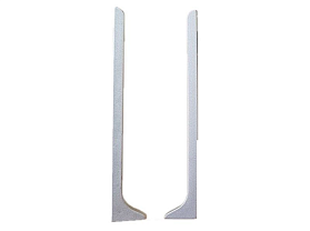 Заглушка правая Русский профиль ПВХ для алюминиевого плинтуса 80 мм, серебро