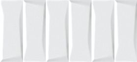 Декофон Cersanit Evolution облицовочная плитка рельеф кирпичи белый (EVG053) 20x44, 1 кв.м.
