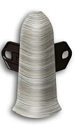Угол наружный для плинтуса Идеал Классик-70, К-П70-Нк (пластиковый с кабель-каналом) 253 Ясень серый 70 мм