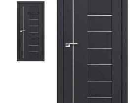 Межкомнатная дверь Profil Doors экошпон серия U 17U Антрацит со стеклом графит