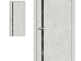 Межкомнатная дверь mr.wood Эко Шпон Браво-1.55 Look Art, стекло Mirox Grey