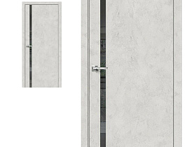 Межкомнатная дверь Браво Эко Шпон Браво-1.55 Look Art, стекло Mirox Grey