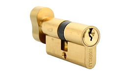 Ключевой цилиндр с поворотной ручкой Morelli 50CK PG Золото