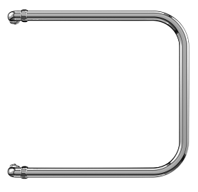 Полотенцесушитель водяной Terminus П-образный AISI 32х2 (500х500) с боковым подключением