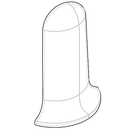 Угол наружный для плинтуса Идеал Классик-55, К-П55-Нк (пластиковый с кабель-каналом)  201 Дуб, 55мм