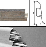 Напольный плинтус из пвх 22х49 мм с сертификацией кабельного канала