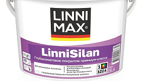 Краска водно-дисперсионная для внутренних работ Linnimax LinniSilan глубокоматовая, база 1
