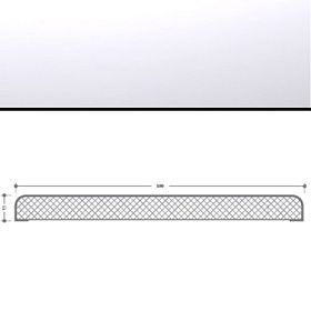 Добор тип 1/100 (2100x100x11мм) для дверей с отделкой эмалью, Белый