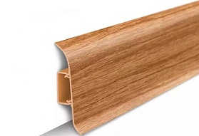 Напольный плинтус Идеал Классик К-П55п (пластиковый с кабель-каналом) 241 Вишня, 2200мм/55мм/22мм, 1 м.п.