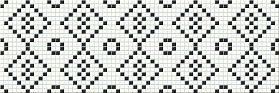 Вставка Meissen O-PRP-WIU441-16 Pret a Porter Black&White Mosaic 25х75