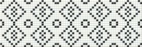 Вставка Meissen O-PRP-WIU441-16 Pret a Porter Black&White Mosaic 25х75