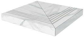 Ступень угловая правая Kerama Marazzi SG507122R/GCA  Монте Тиберио лаппатированный 33x33x0,9