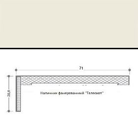 Наличник телескопический Максимум 6 2100x71x25,8мм для дверей с отделкой эмалью, Жемчуг