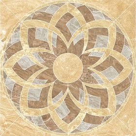 Панно Kerranova Premium Marble К-951/LR/d01-cut бежевый лаппатированный 120х120, 1 кв.м.