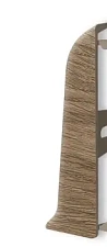 Торцевая заглушка левая для плинтуса Идеал Классик-70, К-П70-Тп (пластиковый с кабель-каналом) 292 Орех миланский 70 мм