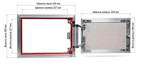 Люк ревизионный под плитку нажимной Практика "ЕвроФОРМАТ-Р" АТР 40х30