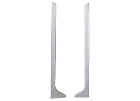 Заглушка левая Русский профиль из алюминия для алюминиевого плинтуса 40 мм, серебро