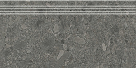 Ступень Kerama Marazzi DD606220R/GR Чеппо ди Гре антрацит матовый обрезной 30x60x0,9