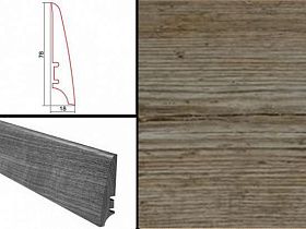 Плинтус Barlinek шпонированный 2200х78х18 мм Oliwka, 1 м.п.