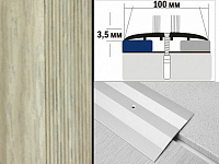 Порог декорированный плоский А10 100х3,5 мм Клен северный