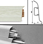 Напольный плинтус из пвх 22х49 мм с сертификацией кабельного канала