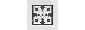 Плитка из керамогранита Kerama Marazzi TOC004 Декор Келуш 1 грань черно-белый 9,8x9,8x9,2