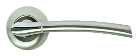 Межкомнатная дверная ручка Rucetti RAP 6 SN/CP, Комбинация белого никеля и хрома
