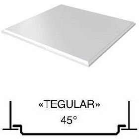 Потолок кассетный Албес АР600А6 (Tegular 45°) T-24, белый матовый (алюм)