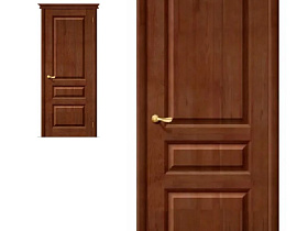 Межкомнатная дверь из массива М5 Т-05, Светлый лак глухое полотно