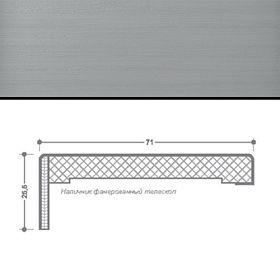 Наличник телескопический 2100x71x25,5мм для дверей с отделкой эмалью, Светло серый