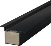 Дверная коробка INVISIBLE ОПТИМ BLACK ANOD без присадки R Черный 2 стойки (2350мм, запил под 45°) и перекладина 1050мм 