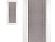 Межкомнатная дверь из массива дуба Ока Аристократ №5, Белый, полотно со стеклом (графит с наплавом)