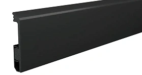 Плинтус ПВХ Winart PRO Quadro 80 мм Антрацит (80x15x2000 мм), 1 п.м.
