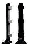 Угол внешний Bonkeel из ПВХ для алюминиевого плинтуса 60 мм, черный